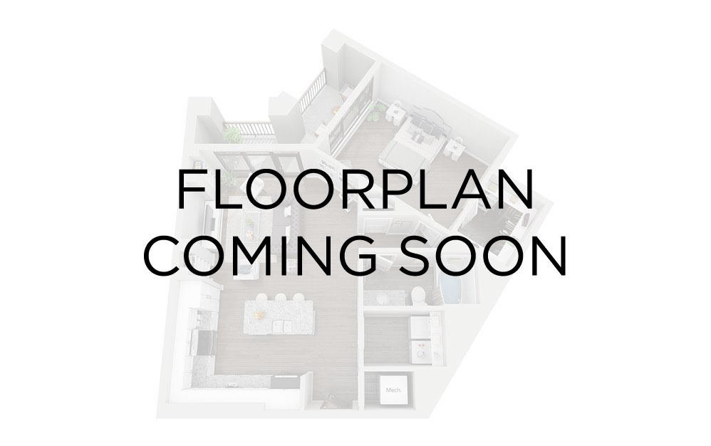 S2.1 - Studio floorplan layout with 1 bathroom and 502 square feet